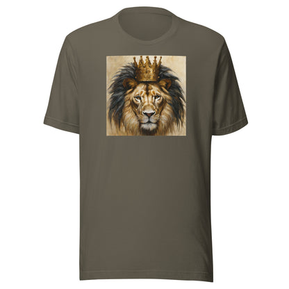 King Lion Men's Graphic Tee Army