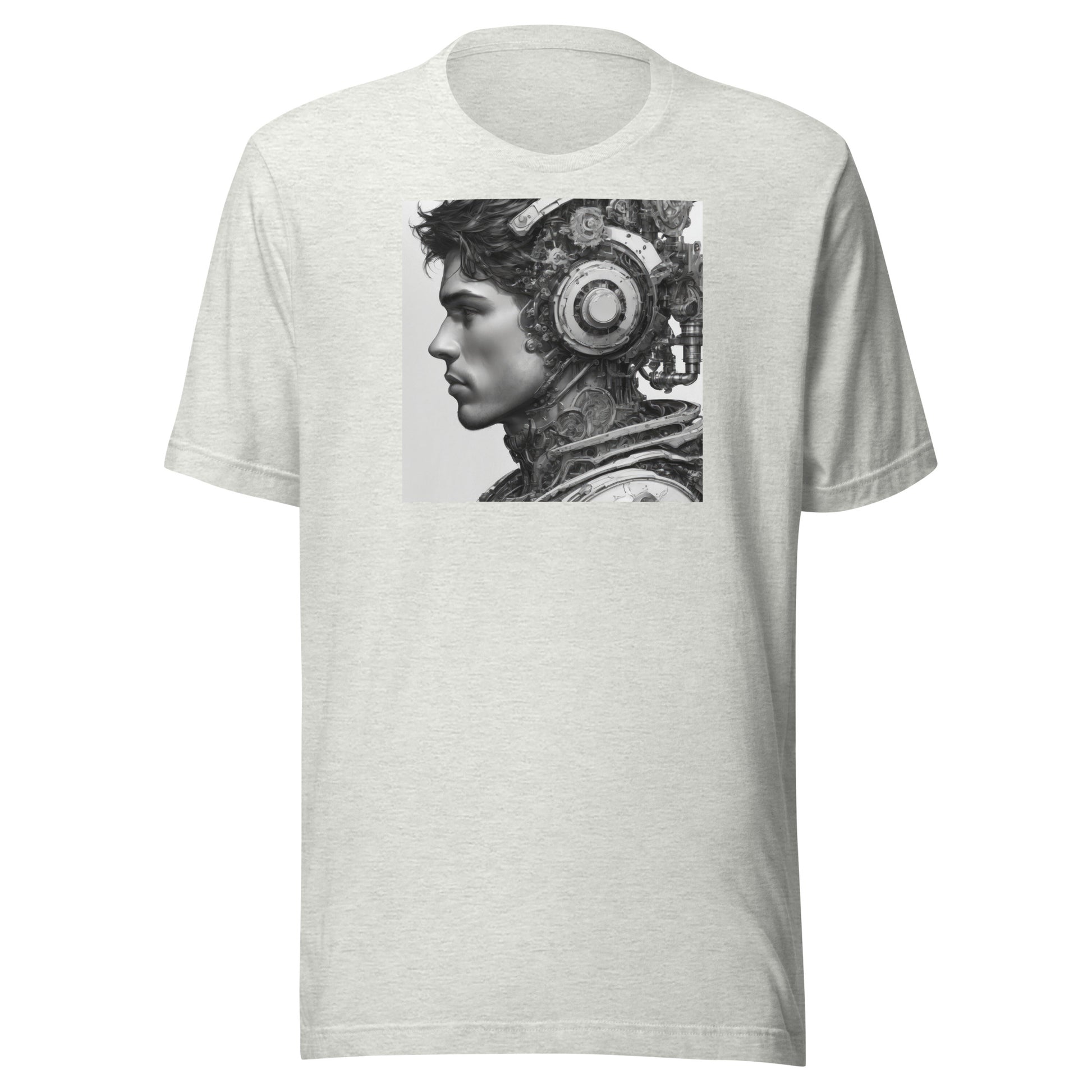 Bio-Mechanical Man Men's Sci-Fi T-Shirt Ash