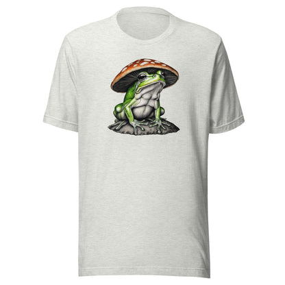 Frog in Shroom Cap Men's Graphic Tee Ash