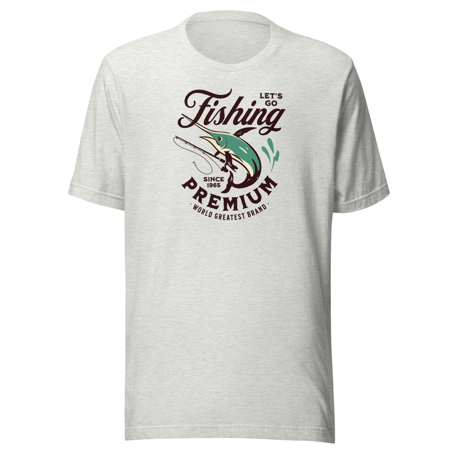 Let's Go Fishing T-Shirt Gift for Dad Ash