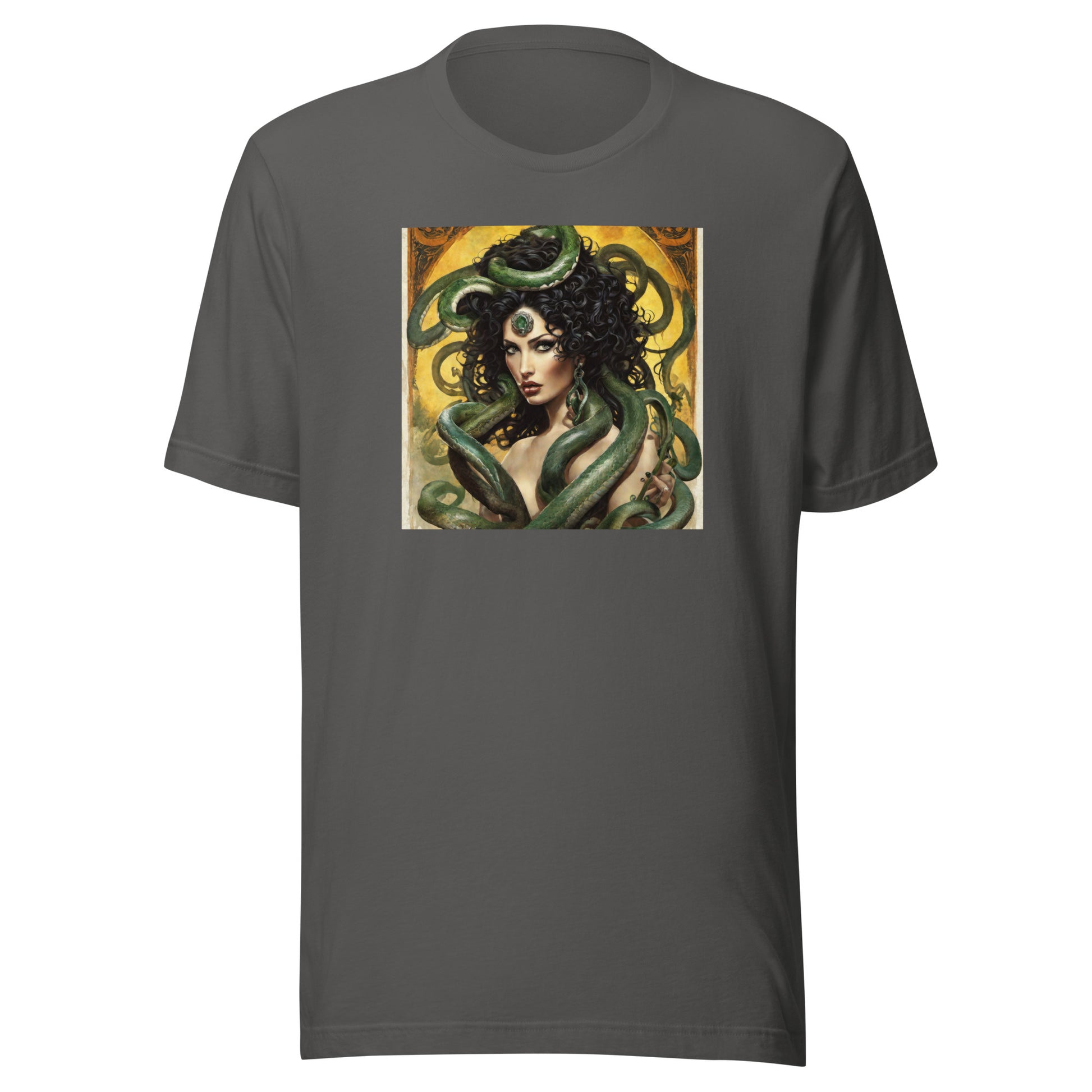 Enchanting Medusa Men's Mythology T-Shirt Asphalt