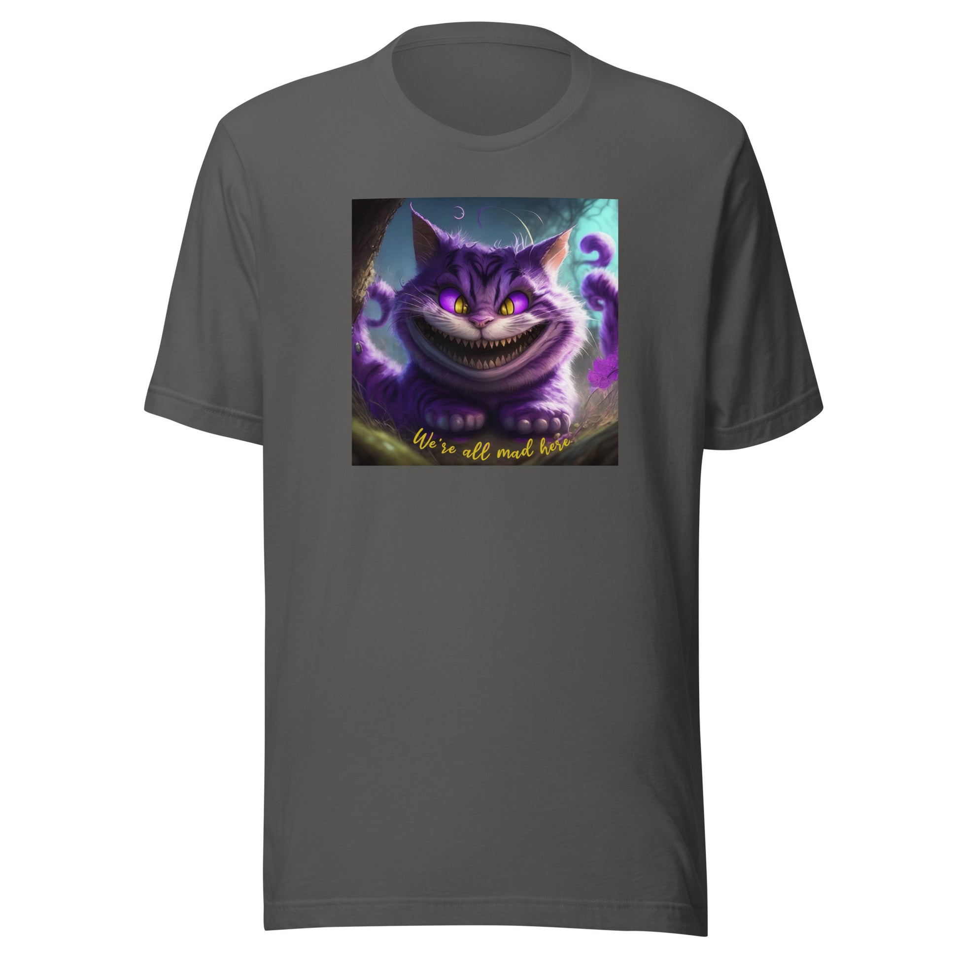 We're All Mad Here Cheshire Cat Men's T-Shirt Asphalt