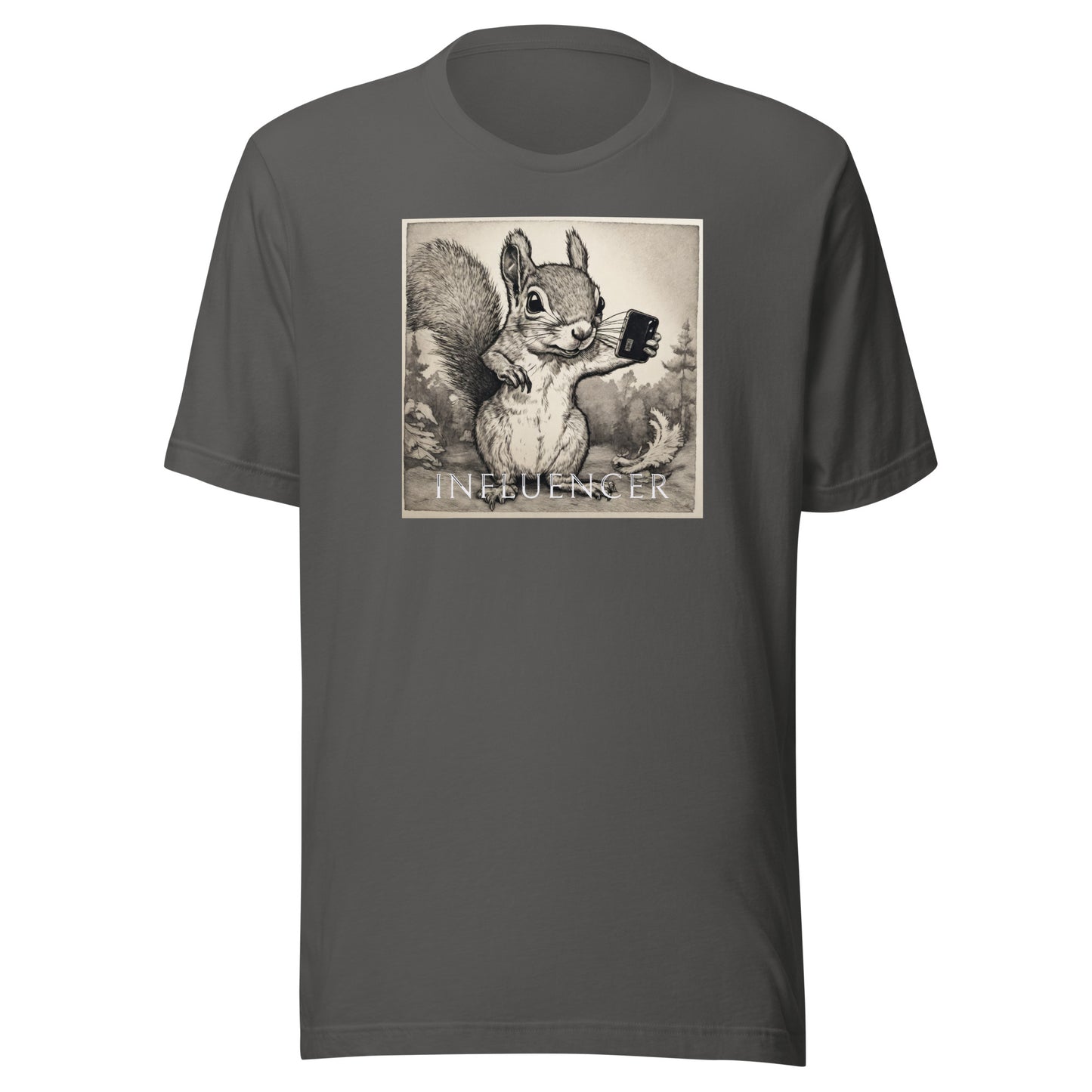 Squirrel Influencer Men's Funny T-Shirt Asphalt