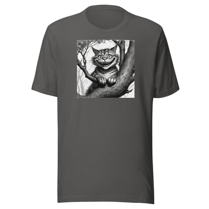 Cheshire Cat in a Tree Men's Alice in Wonderland T-Shirt Asphalt