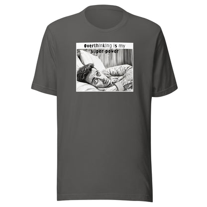 Overthinking Insomniac Men's Funny T-Shirt Asphalt