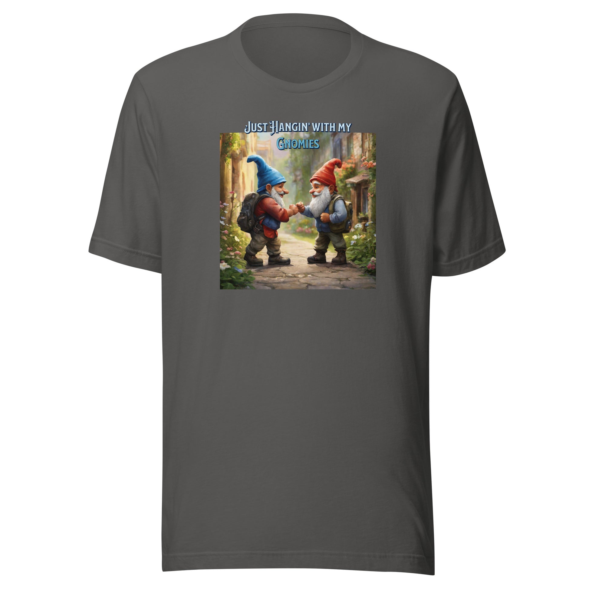 Just Hangin' with my Gnomies Men's Funny T-Shirt Asphalt