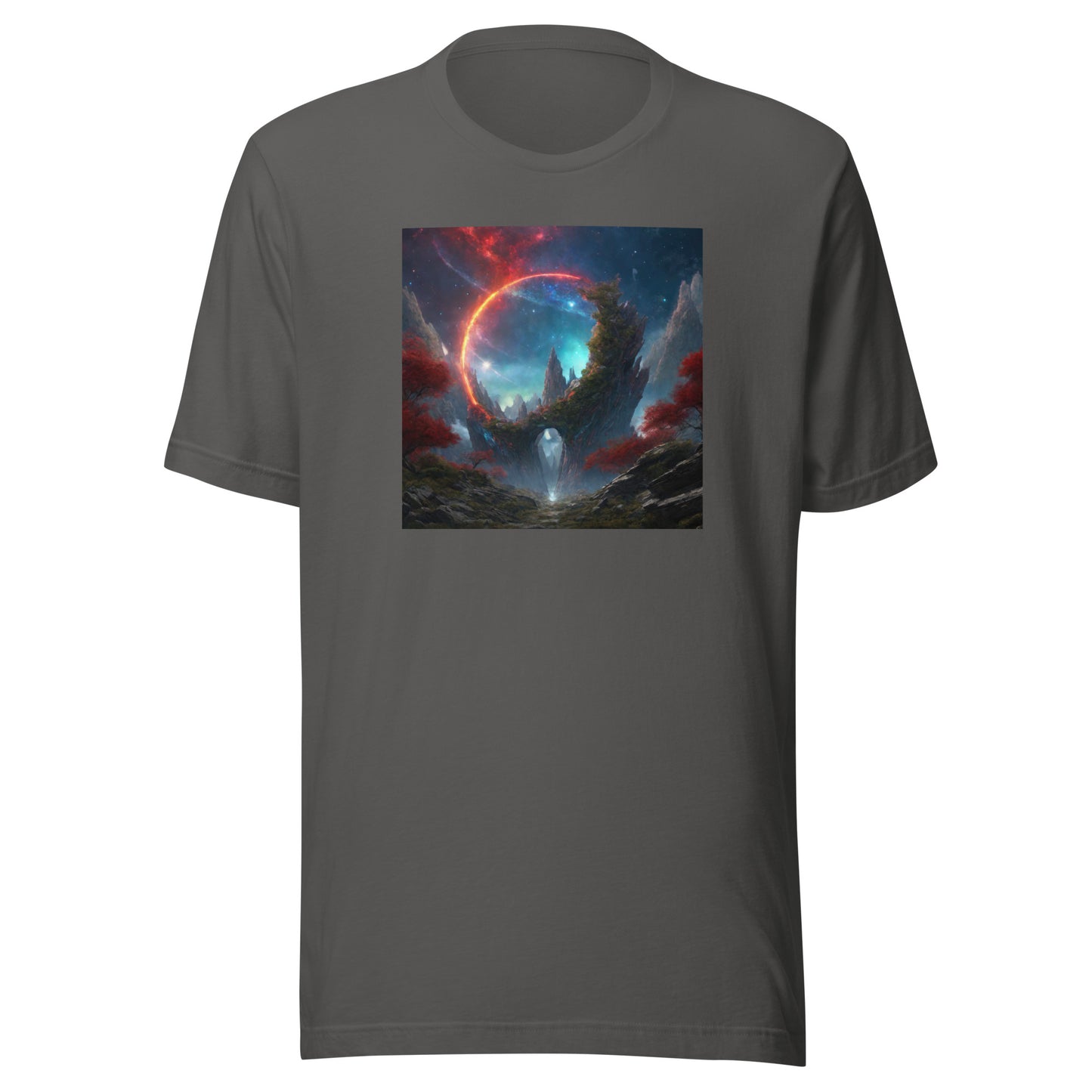 Ring of Fire Futuristic Landscape Men's Graphic Tee Asphalt