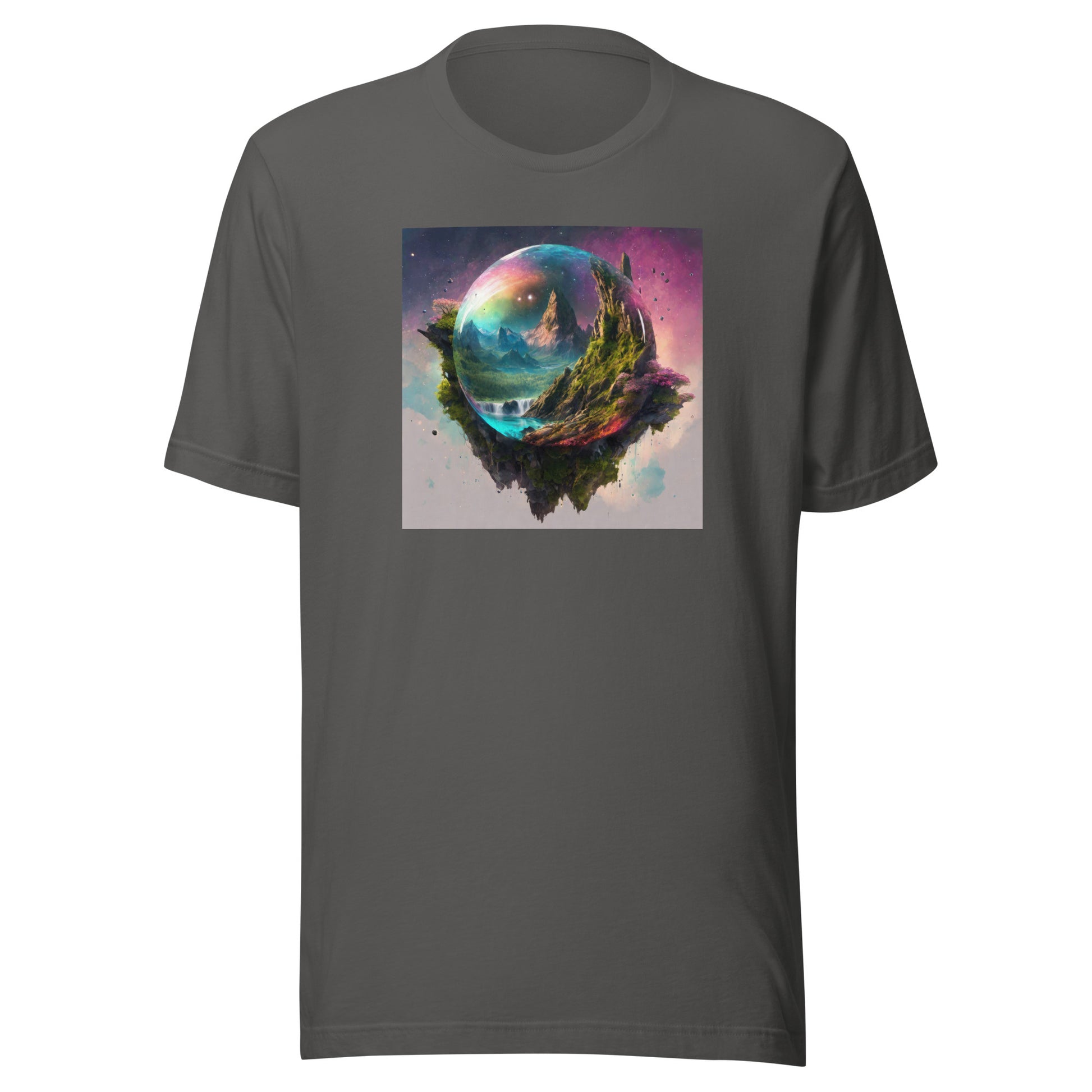 Bubble in Space Men's Sci-Fi T-Shirt Asphalt