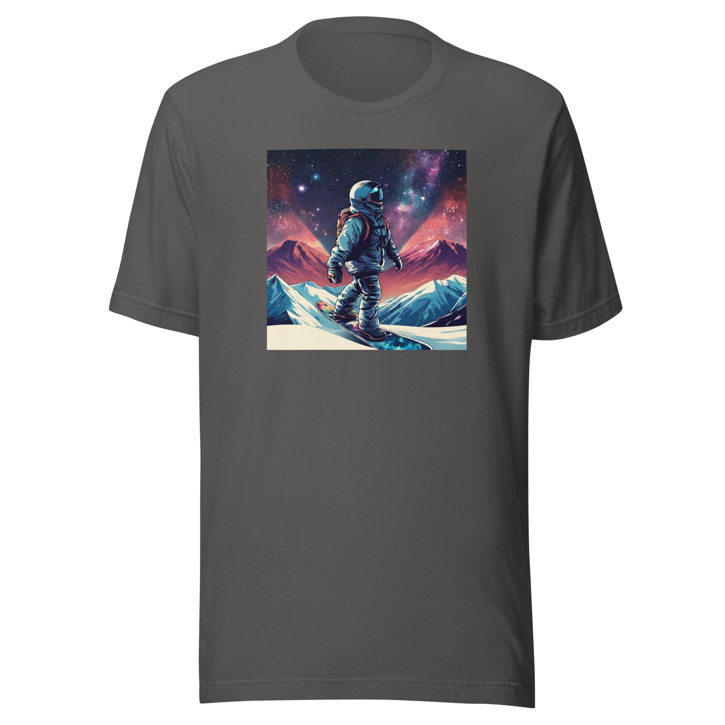 Snowboarding Astronaut Men's T-Shirt Asphalt