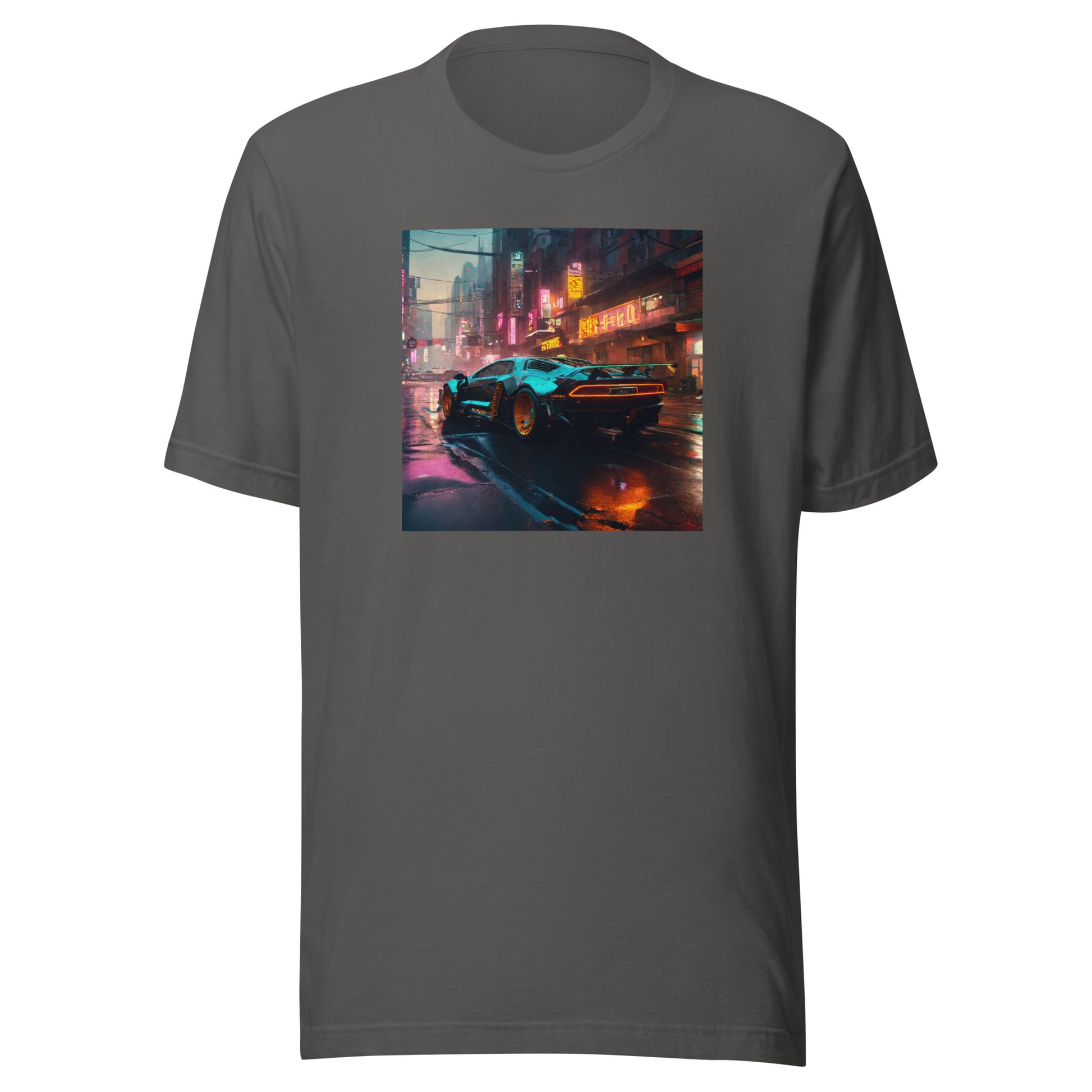 Cyberpunk Car Men's Futuristic T-Shirt Asphalt