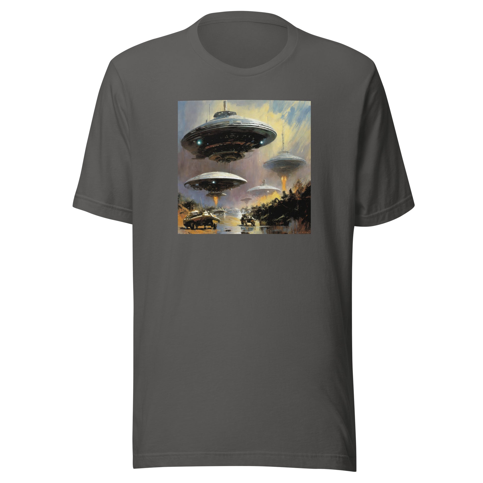 Alien Invasion Men's Graphic Tee Asphalt