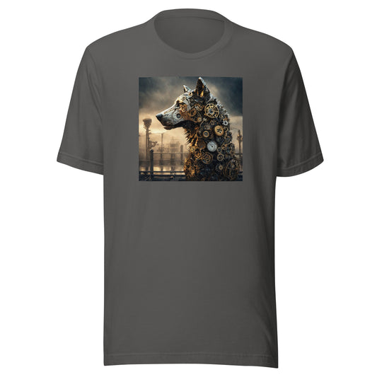 Clockwork Canine Men's SteampunkT-Shirt Asphalt