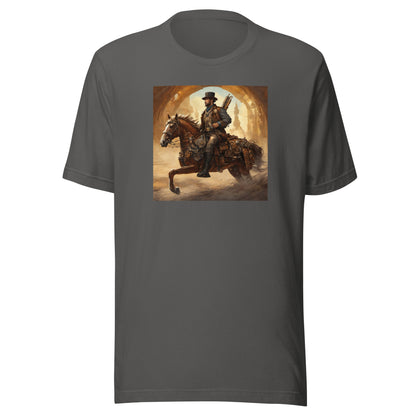 Geared Up Gunslinger Men's Steampunk T-Shirt Asphalt