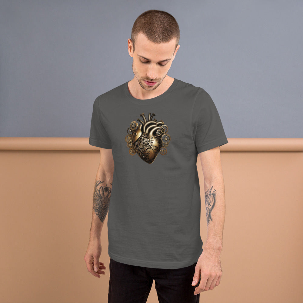 Gear and Valve Heart Men's Steampunk T-Shirt