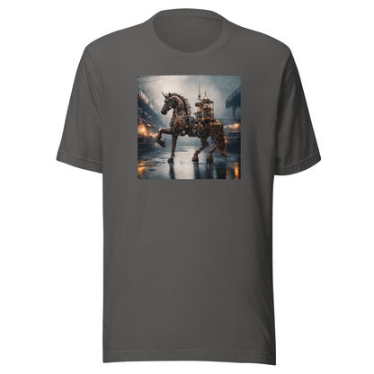 Steampunked Horse Men's Graphic Tee Asphalt