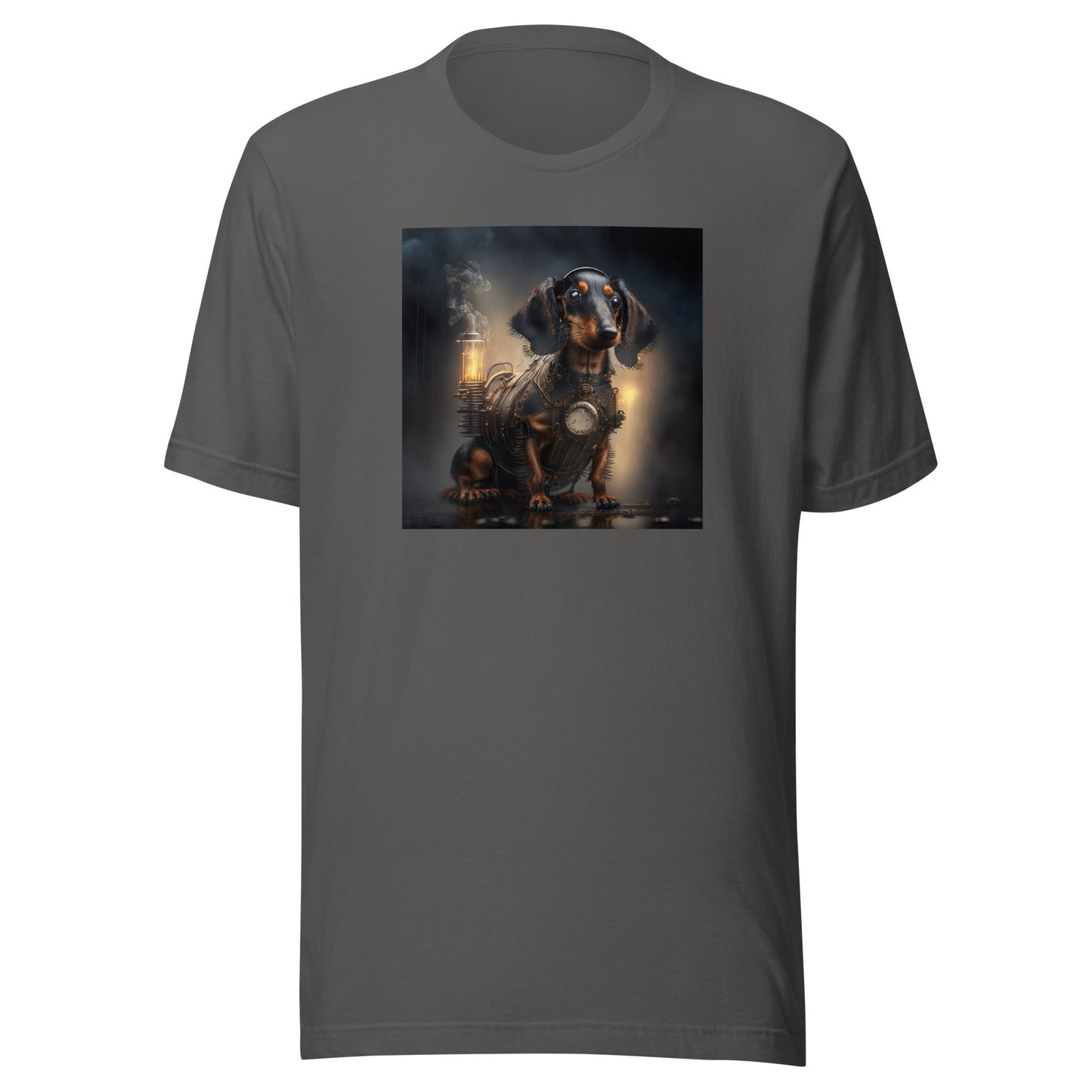 Pump Powered Pooch Men's Steampunk T-Shirt Asphalt