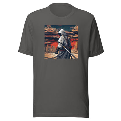 Shadowy Samurai Men's Anime T-Shirt Asphalt