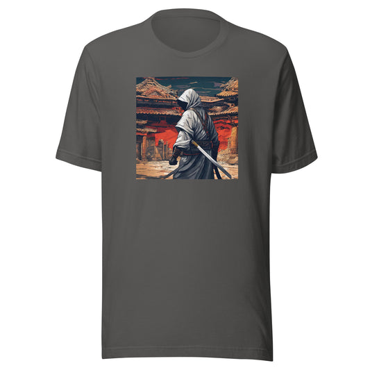 Shadowy Samurai Men's Anime T-Shirt Asphalt