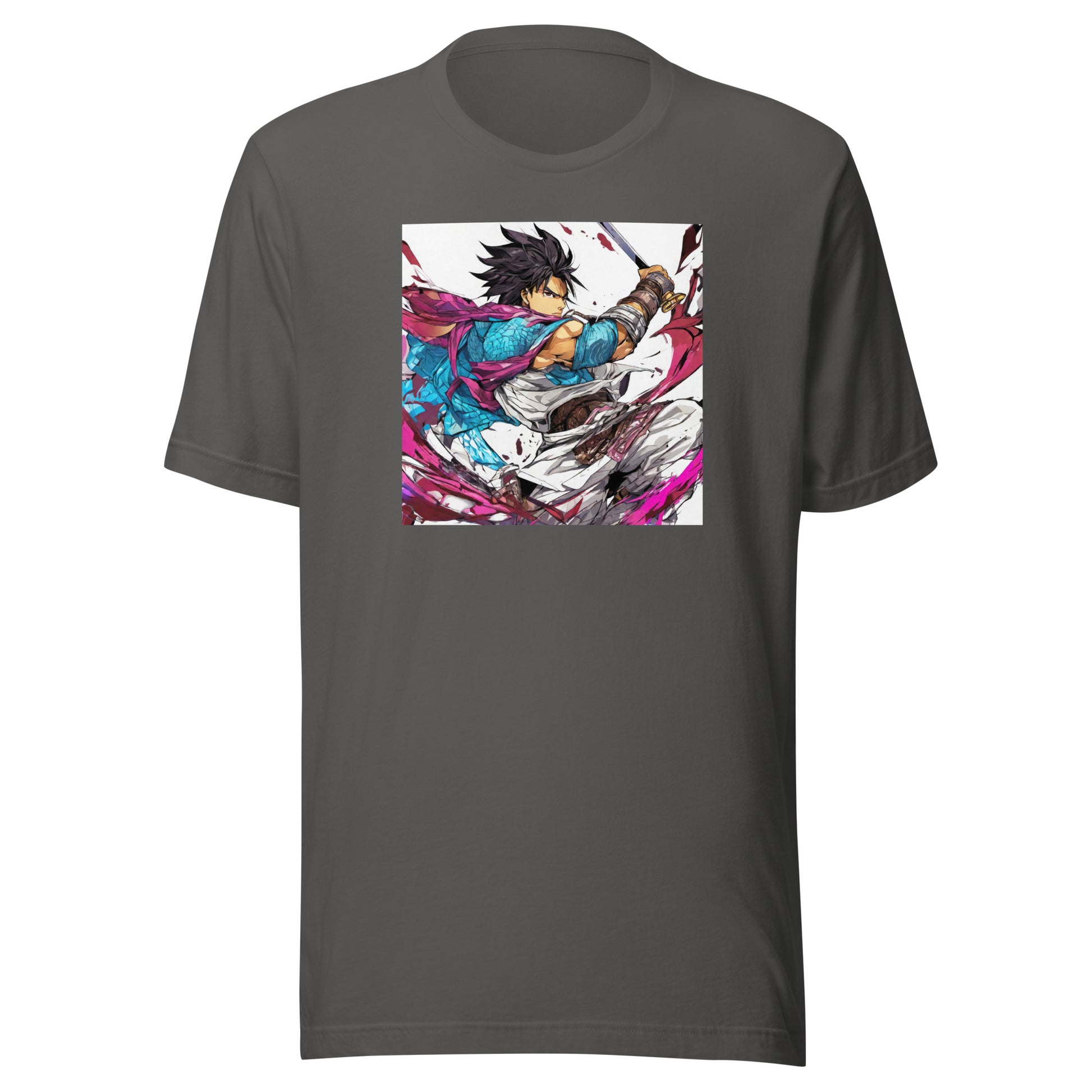 Mighty Fighter Men's Anime T-Shirt Asphalt