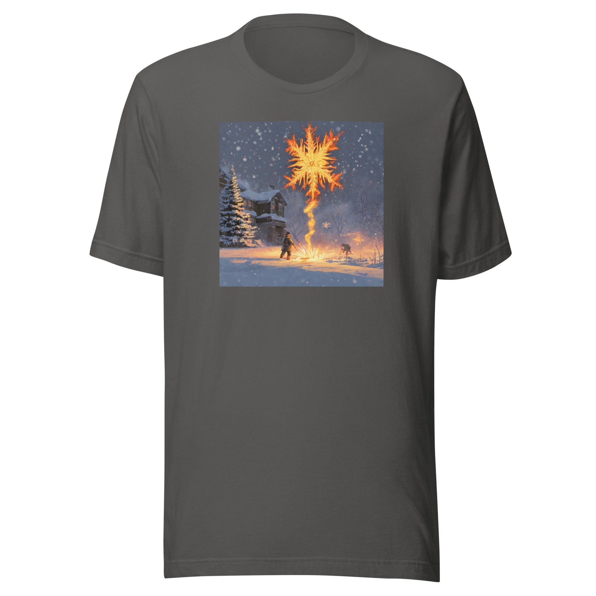 Fire from Ice Snowflake Men's Anime T-Shirt Asphalt