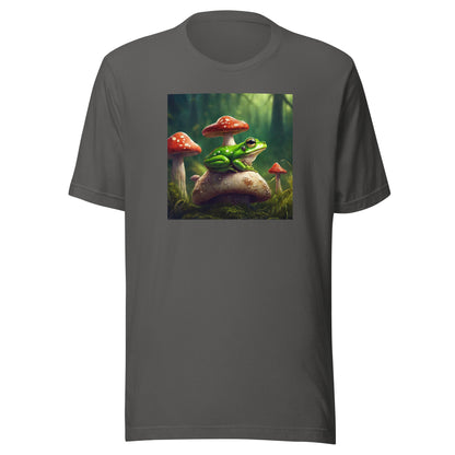 Frog & Shrooms Men's Animal T-Shirt Asphalt