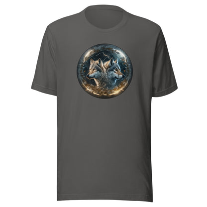 Twin Spirit Wolves Men's Graphic Men's Tee Asphalt