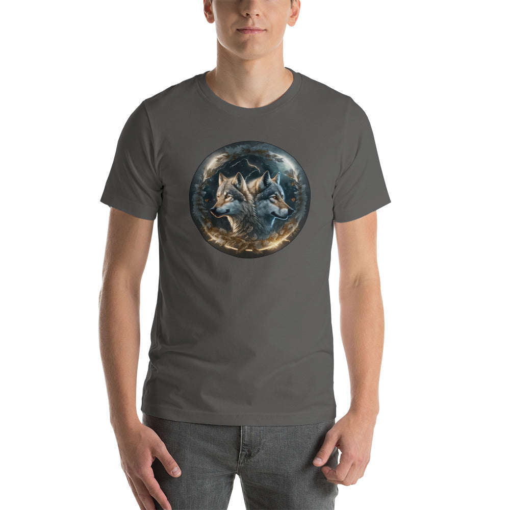 Twin Spirit Wolves Men's Graphic Men's Tee