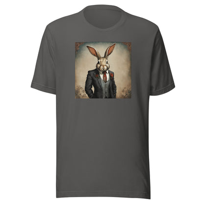 Regal Rabbit Men's Animal T-Shirt Asphalt