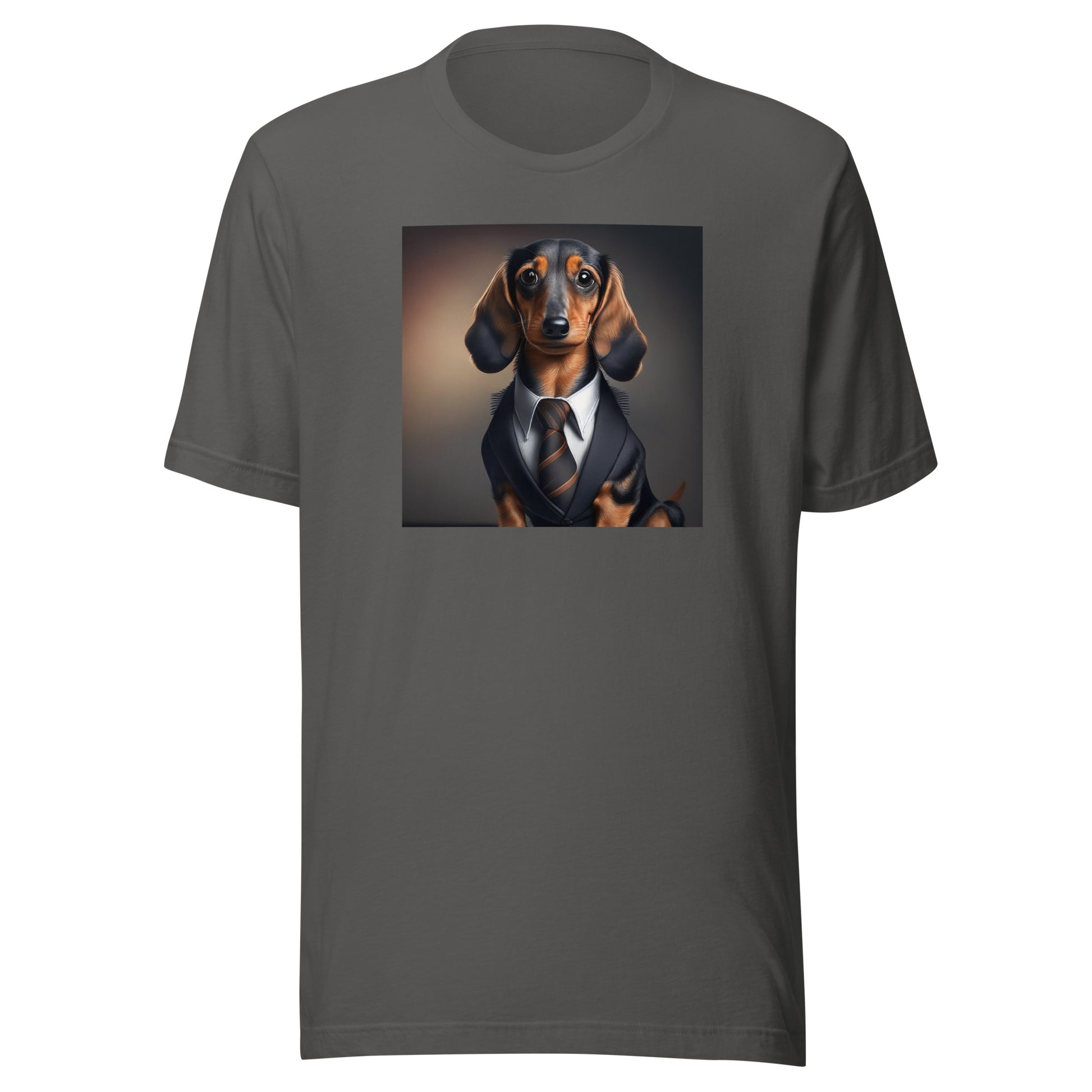 Dapper Dachshund Men's Dog Lover T-Shirt Asphalt