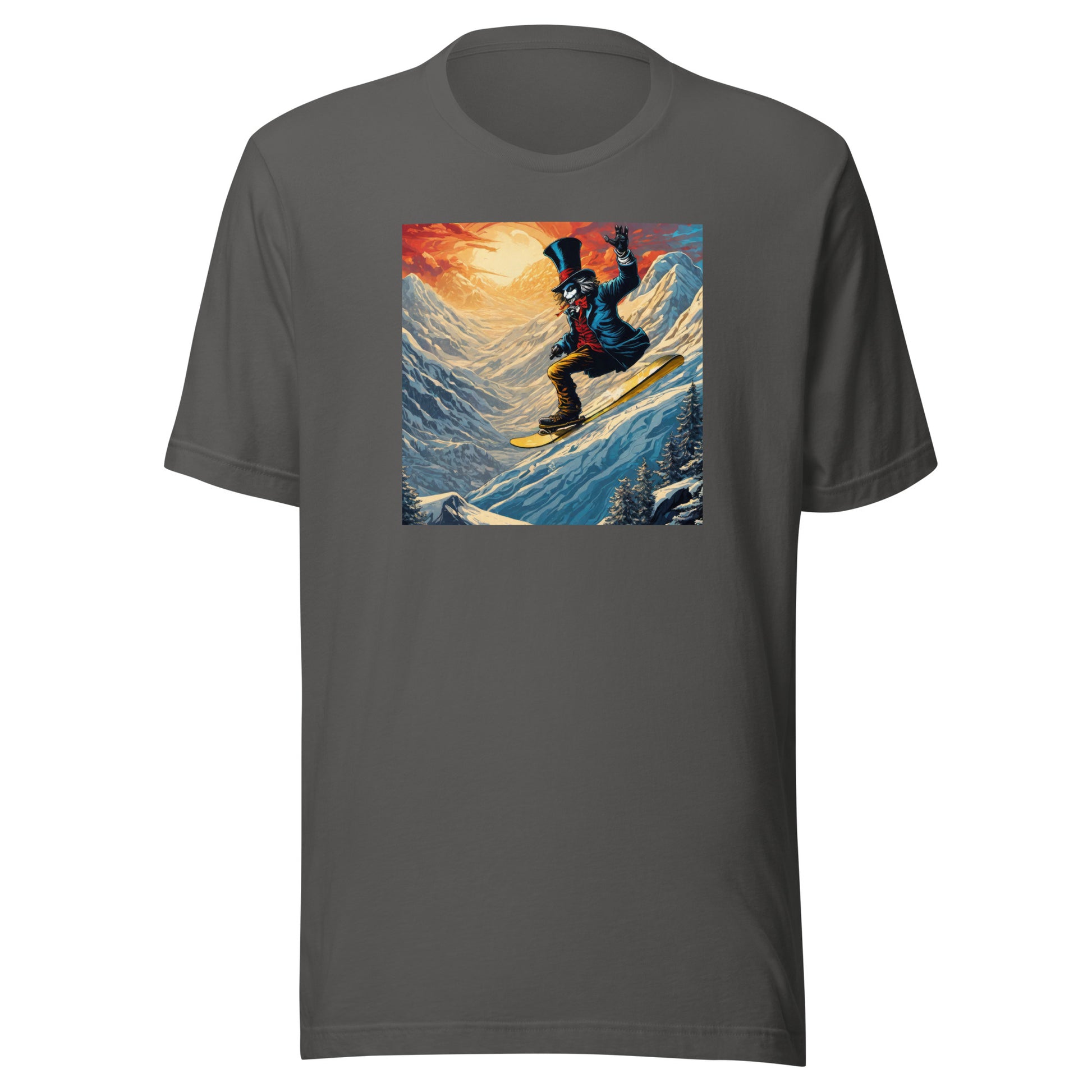 Mad Hatter Snowboarding Men's T-Shirt Asphalt