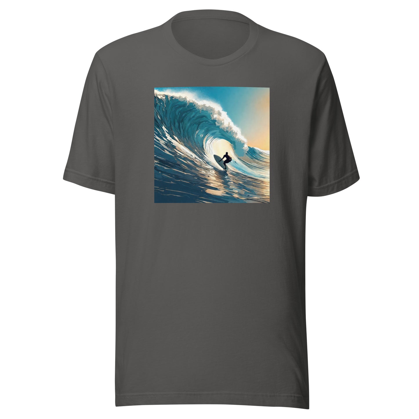 Catching Waves Men's Surfing T-Shirt Asphalt