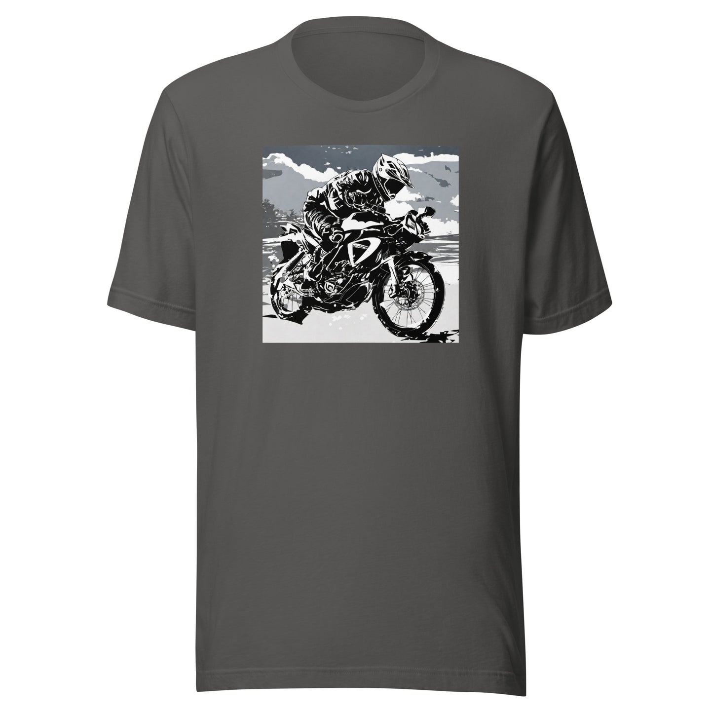 Dirt Bike Racer Men's T-Shirt Asphalt