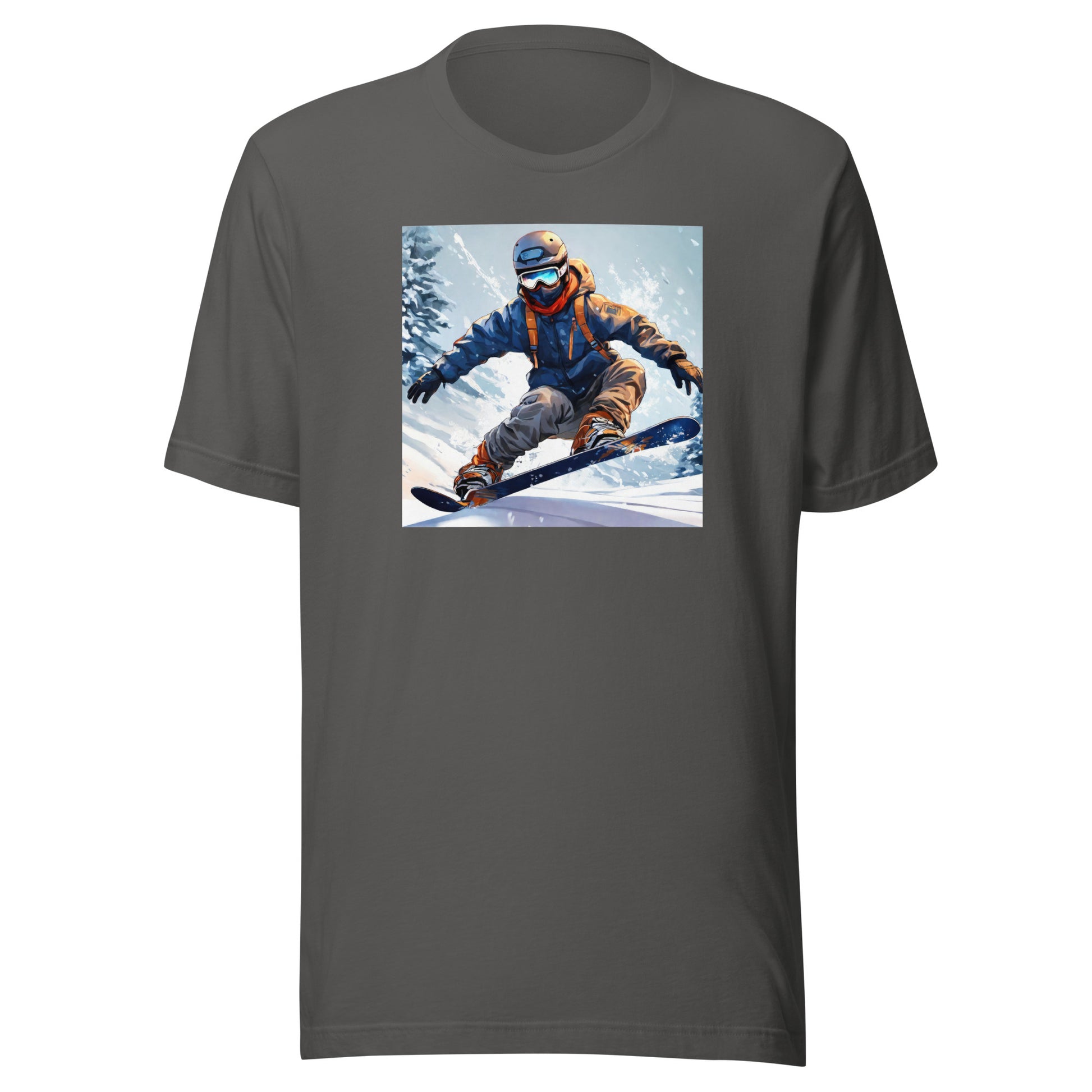 Men's Snowboarding T-Shirt Asphalt