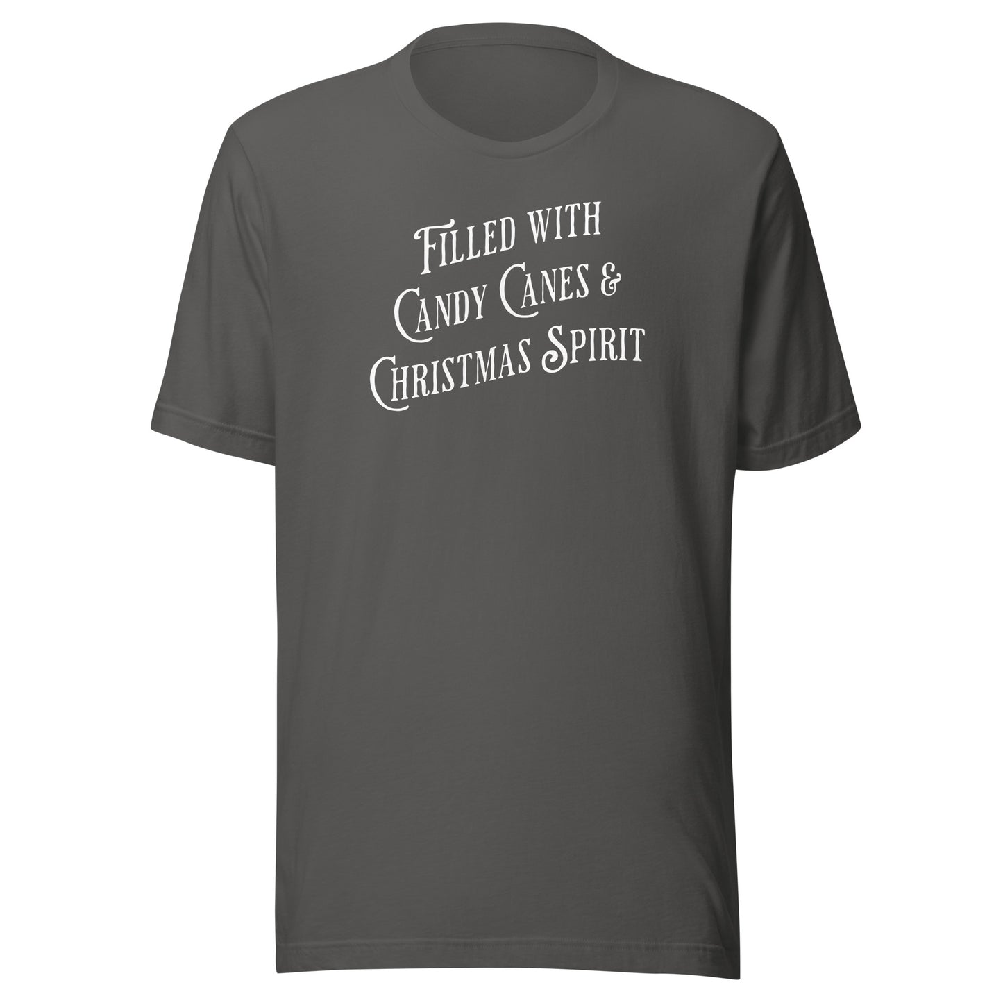 Filled with Candy Canes & Christmas Spirit Men's T-Shirt Asphalt