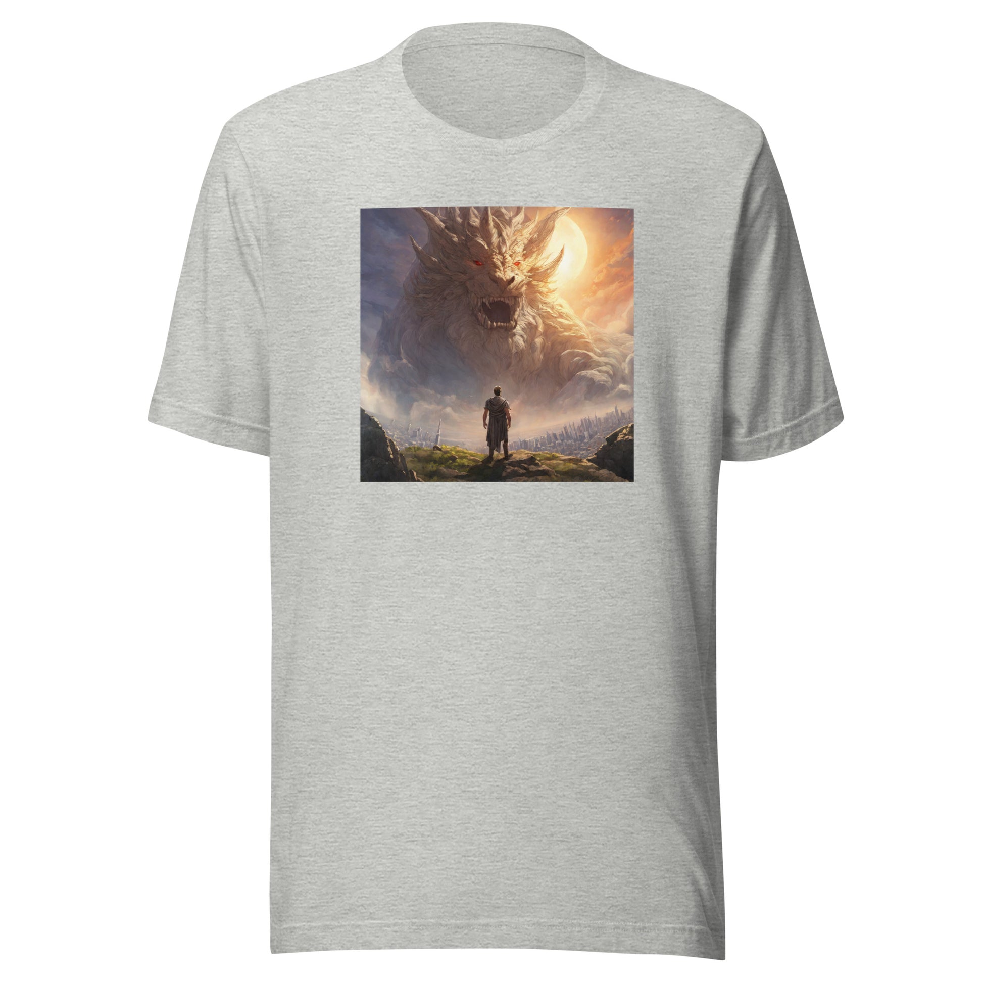 Small Warrior Facing a Giant Beast Men's T-Shirt Athletic Heather