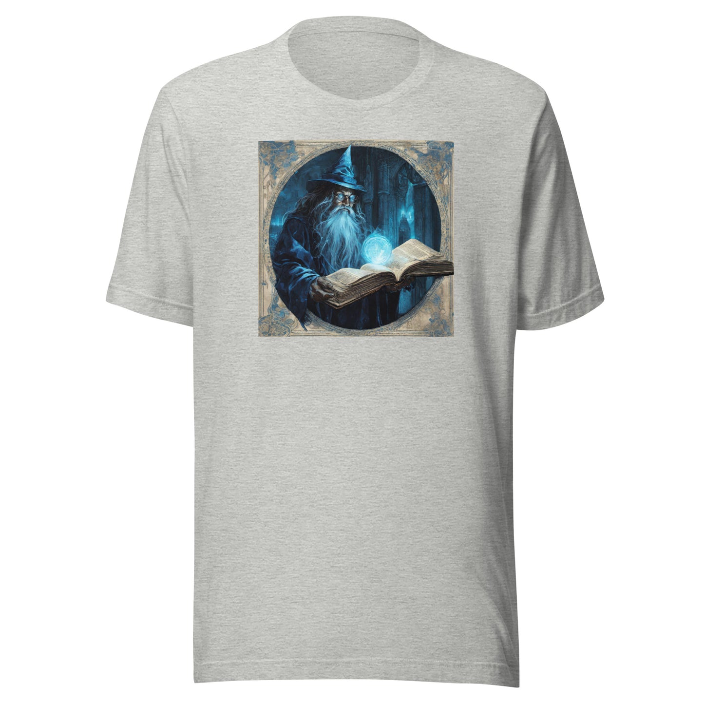 Wizard with Spell Book Men's T-Shirt Athletic Heather