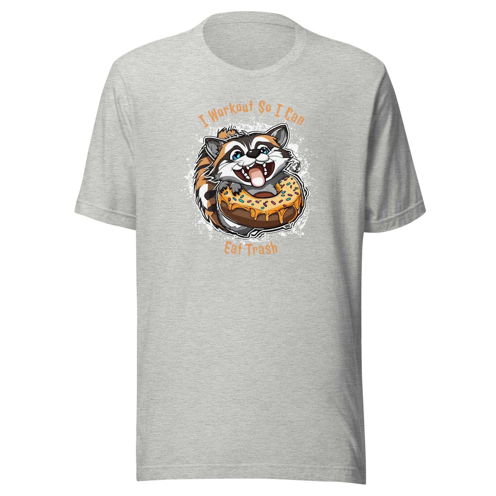 Raccoon Workout Men's Funny T-Shirt Athletic Heather