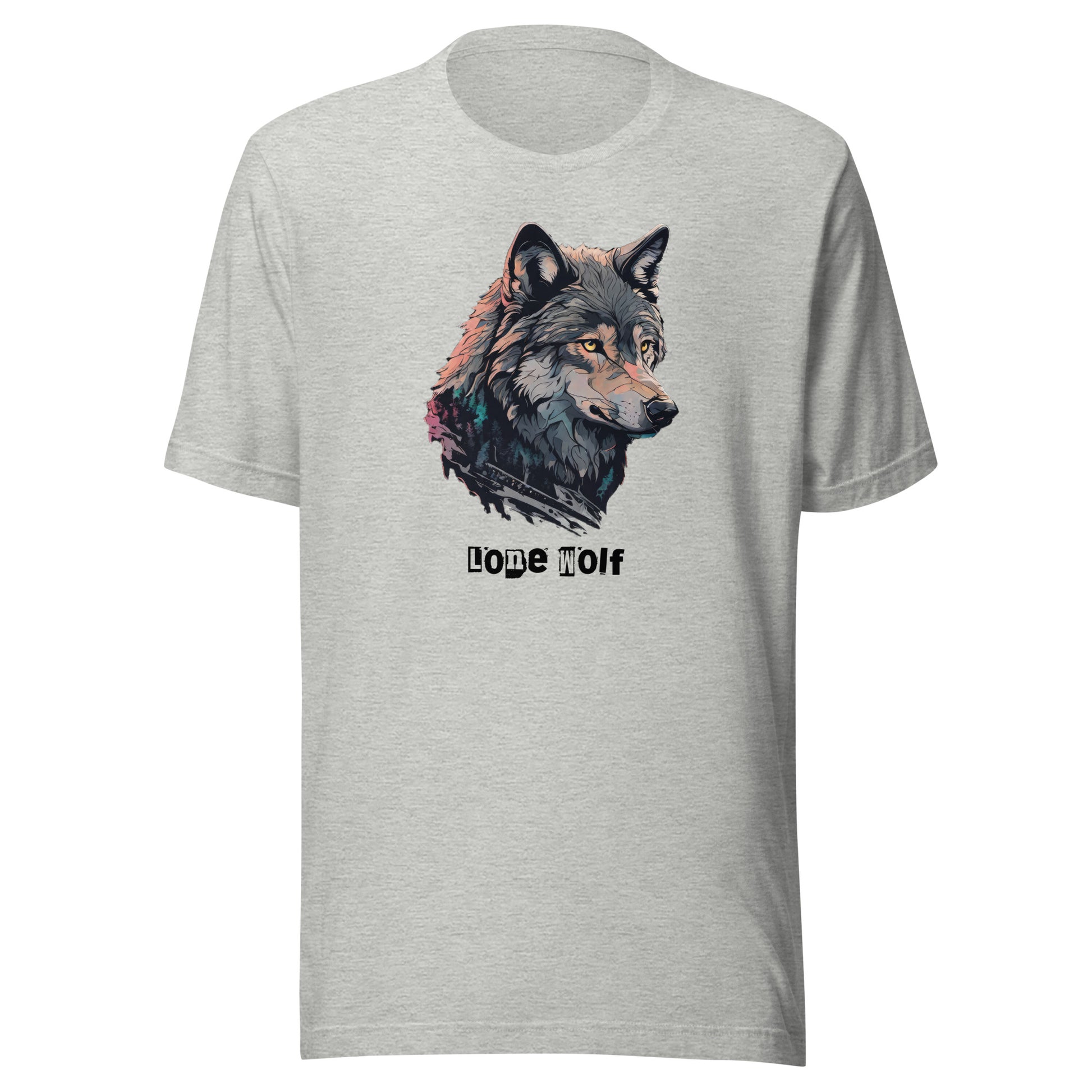 Lone Wolf Men's Funny T-Shirt Athletic Heather