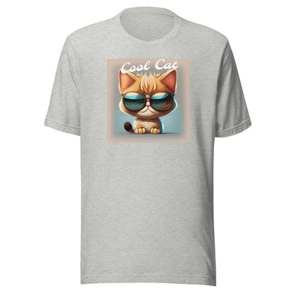 Cool Cat Men's Funny T-Shirt Athletic Heather