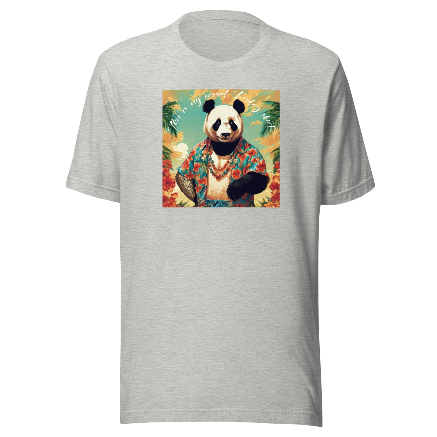 Casual Friday Panda Men's Funny T-Shirt Athletic Heather