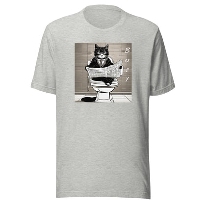 Busy Cat Men's Funny T-Shirt Athletic Heather