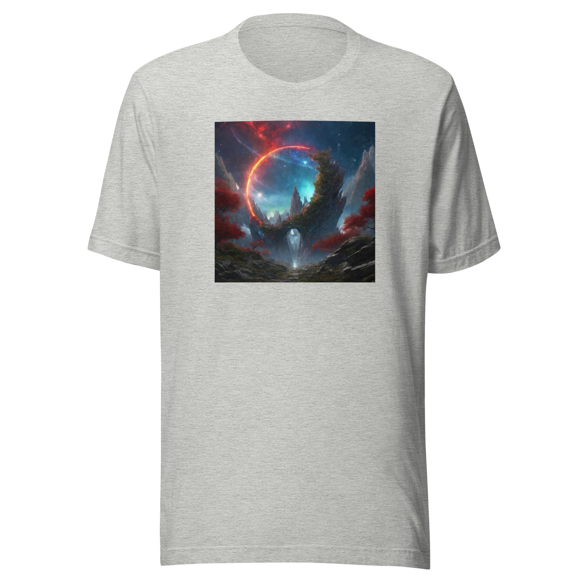 Ring of Fire Futuristic Landscape Men's Graphic Tee Athletic Heather