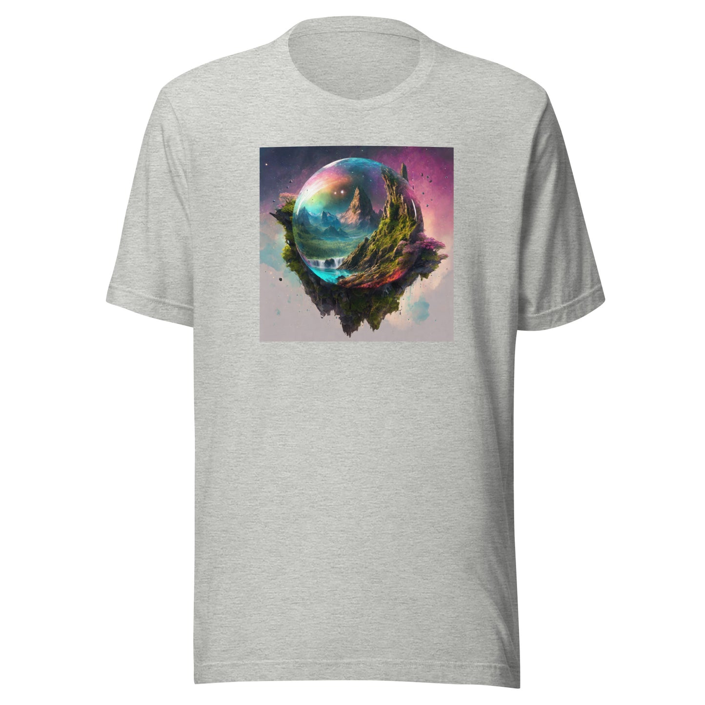 Bubble in Space Men's Sci-Fi T-Shirt Athletic Heather