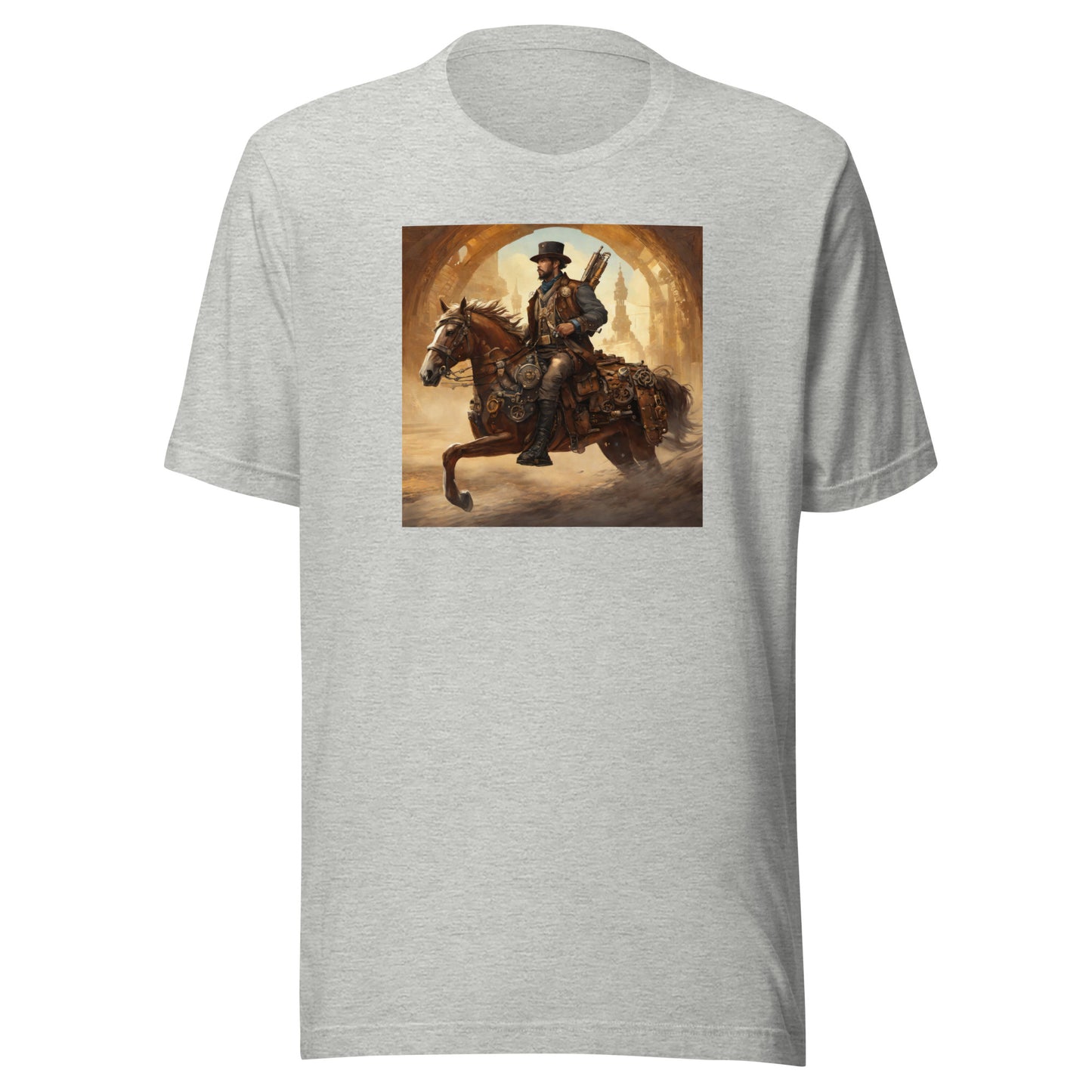 Geared Up Gunslinger Men's Steampunk T-Shirt Athletic Heather