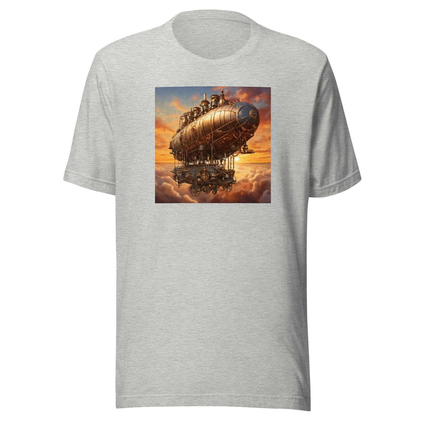 Amazing Airship Men's Steampunk T-Shirt Athletic Heather