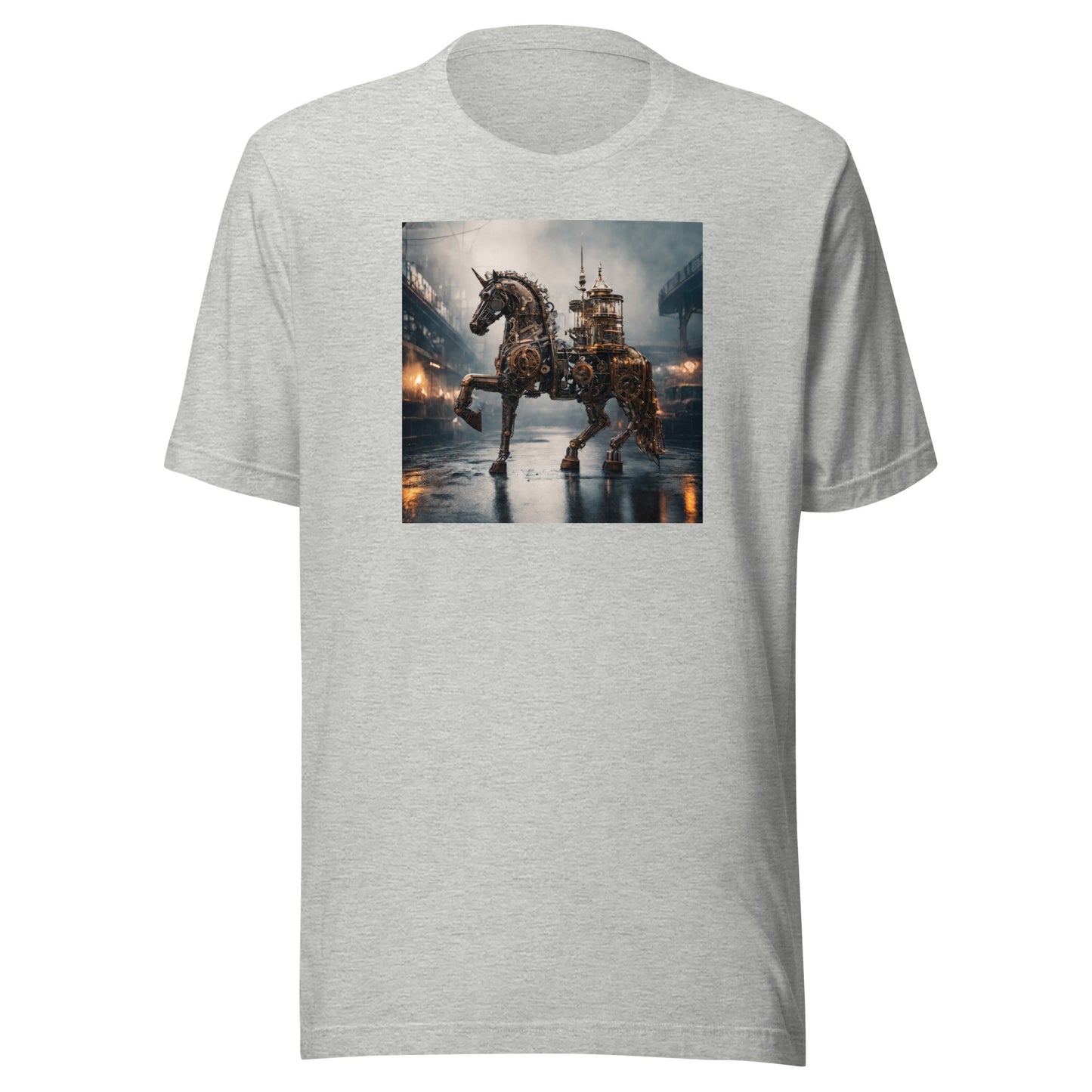 Steampunked Horse Men's Graphic Tee Athletic Heather