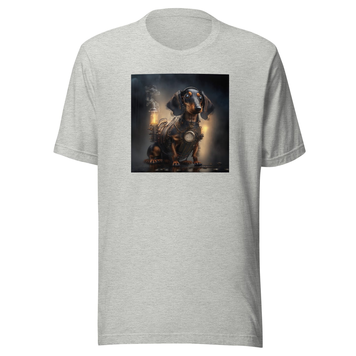 Pump Powered Pooch Men's Steampunk T-Shirt Athletic Heather