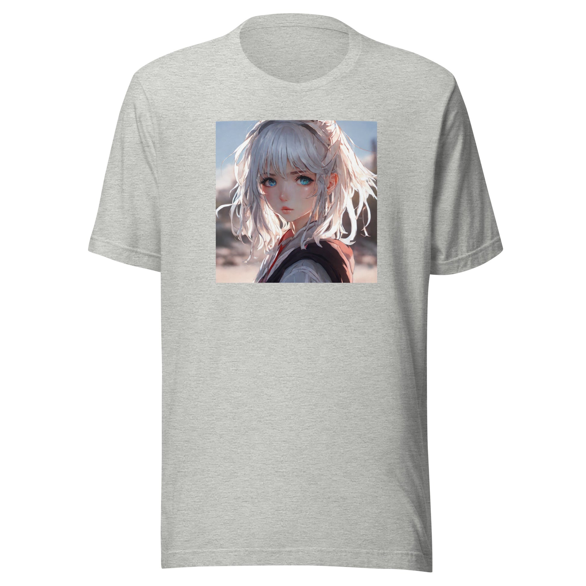 Sun-kissed Gaze Men's Anime Girl T-Shirt Athletic Heather