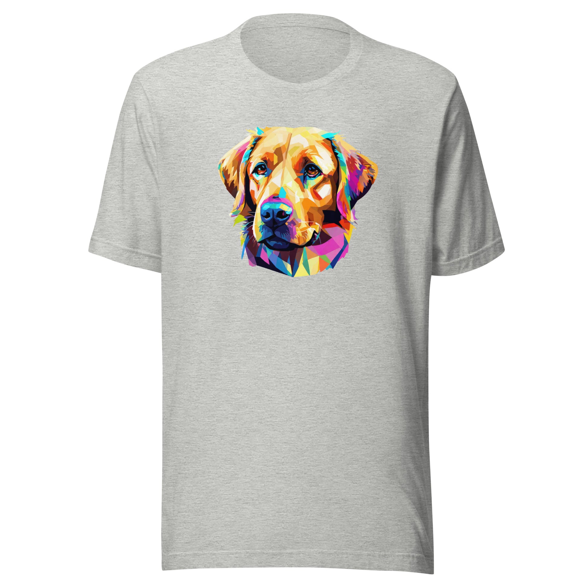 Geometric Golden Lab Men's Graphic Tee Athletic Heather