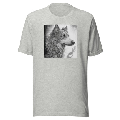 Serene Wolf Men's Graphic Tee Athletic Heather